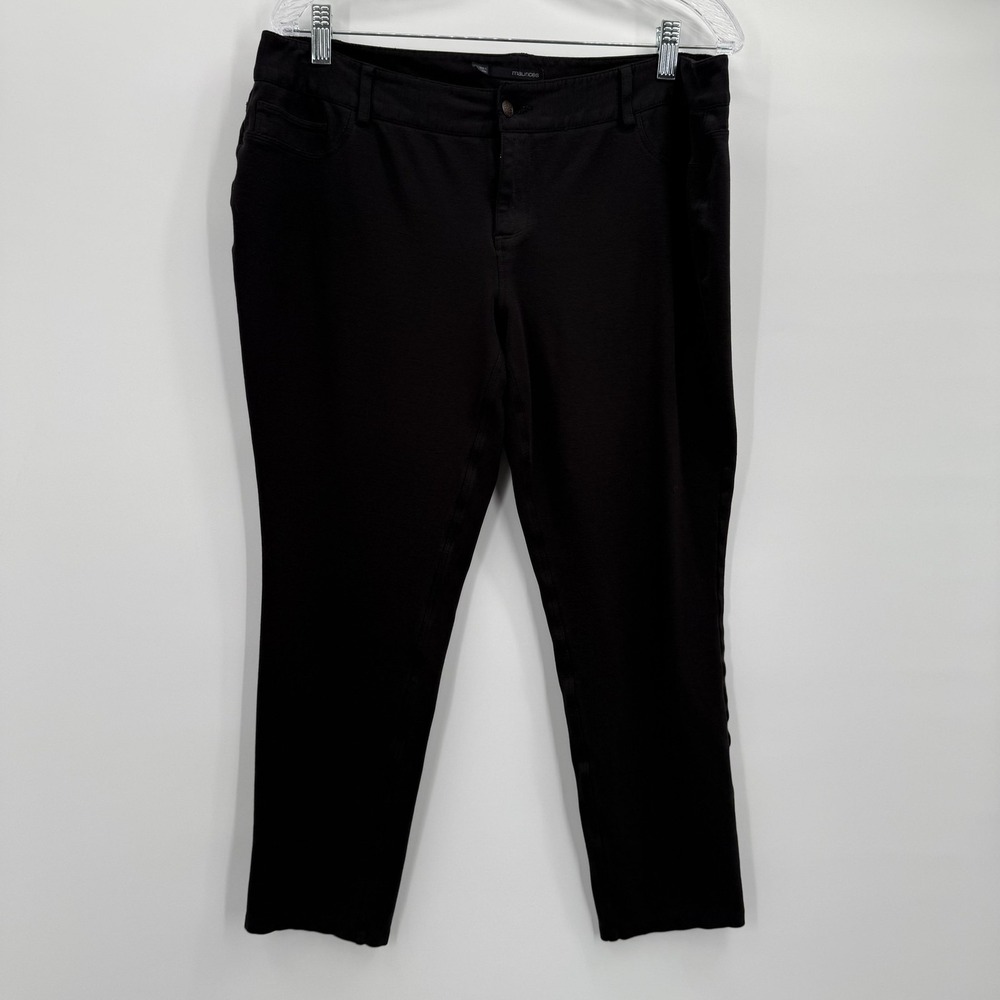 Maurices Pants Womens XL Regular Black Stretch Skinny Ponte‎ Dressy Work